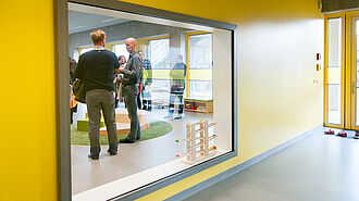 Einblick in einen Gruppenraum des Kindergartens am Bildungscampus Friedrich Fexer