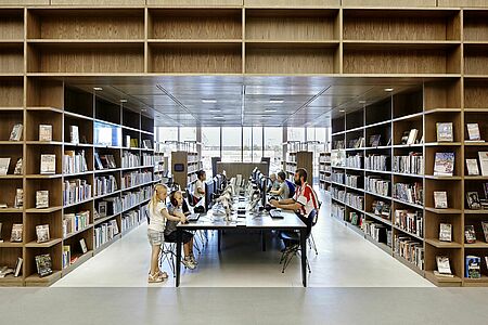 Bibliothek im Gemeindezentrum Hebburn Central in Newcastle upon Tyne