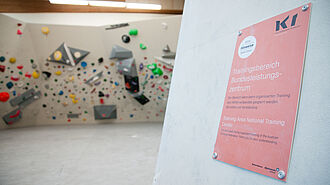 Bundesleistungszentrums Boulderbereich des Kletterzentrum Innsbruck, Austragungsort der Qualifikationsrunden der IFSC Kletter-WM in Innsbruck