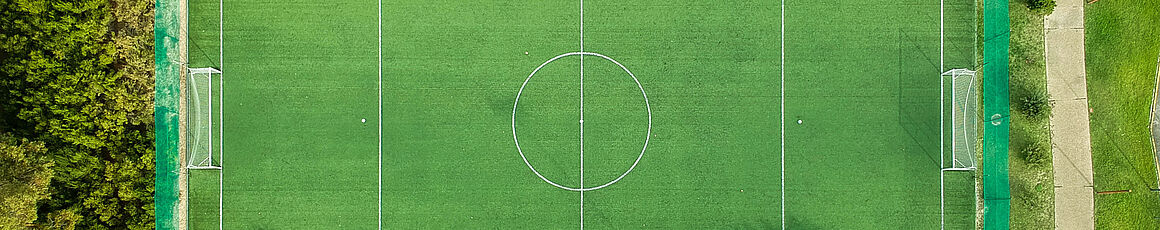 Luftbild eines Fussballplatzes